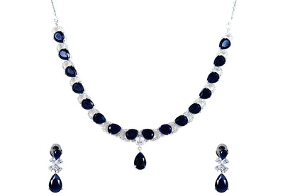 Pearto edge zircon necklace Set Online