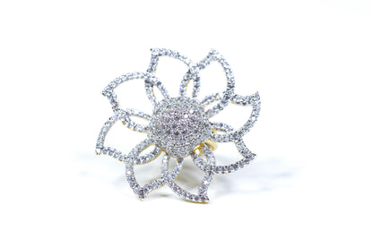 Lotus bloom zircon ring online