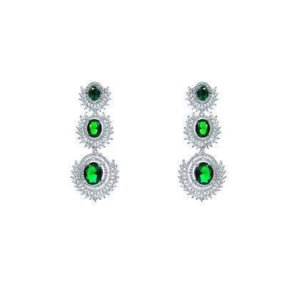 Crown zircon traditional earring