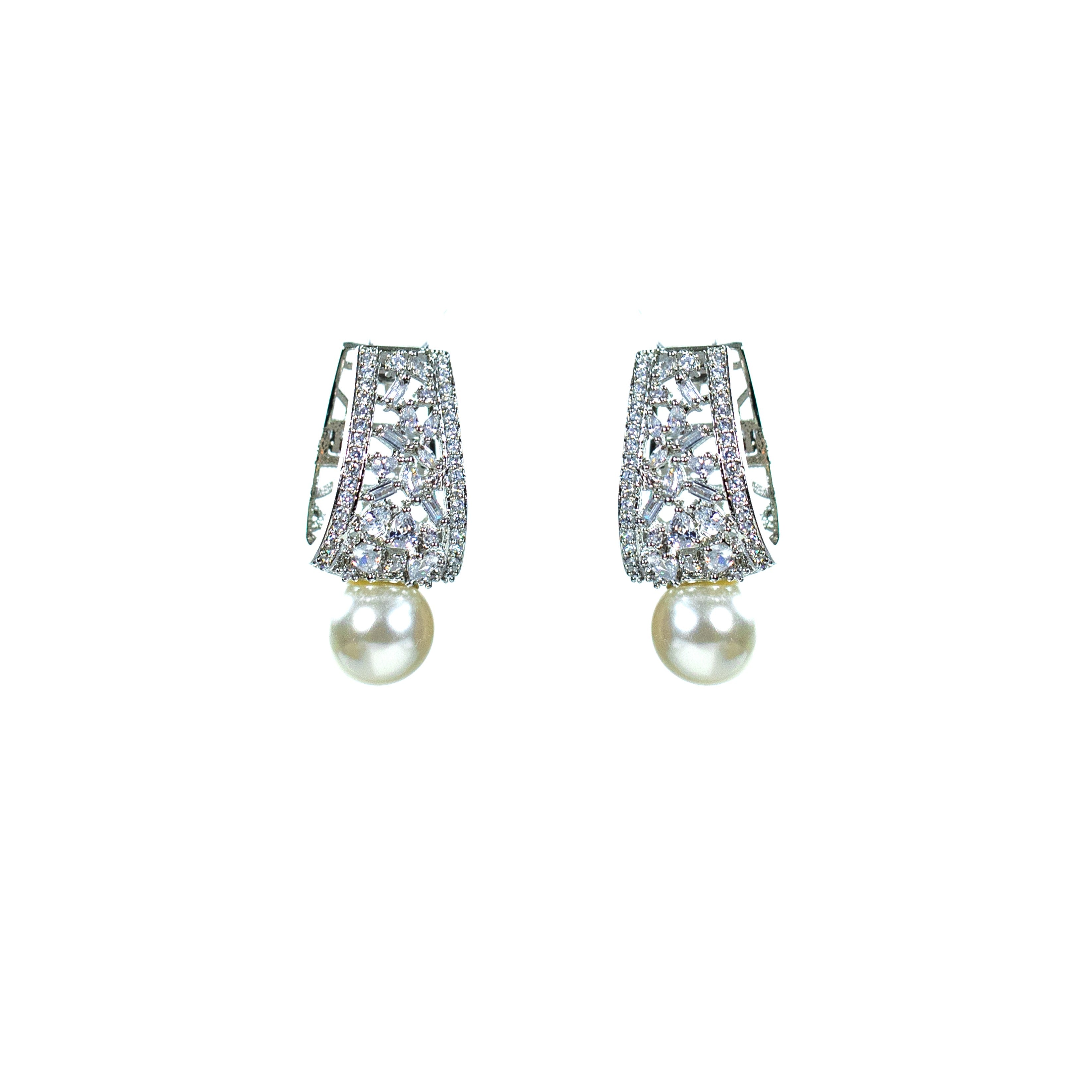 ER16308 AD Stones Beautiful Chand Bali Earrings Sparkling Jewelry Screw  Lock Designs Online | JewelSmart.in