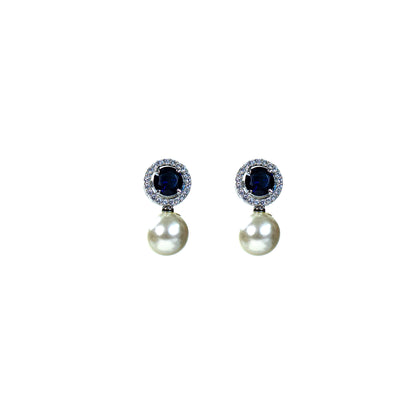 Beautiful Women pearl round stud earring 