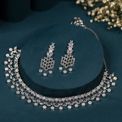 buy women Sparkler cz Necklace set Online