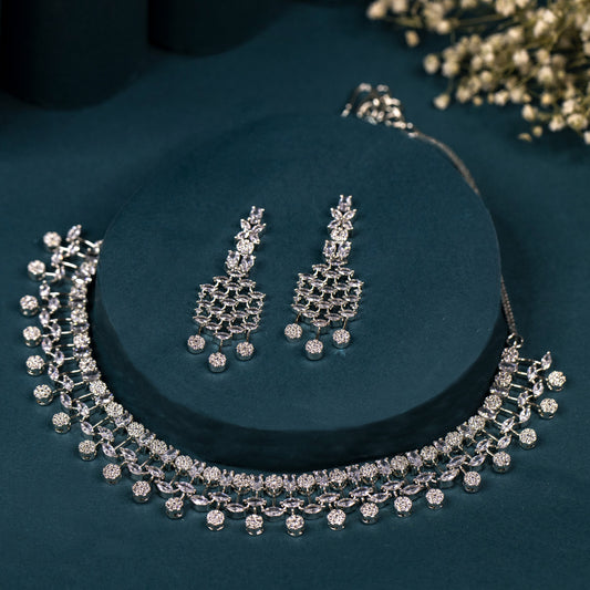 buy women Sparkler cz Necklace set Online