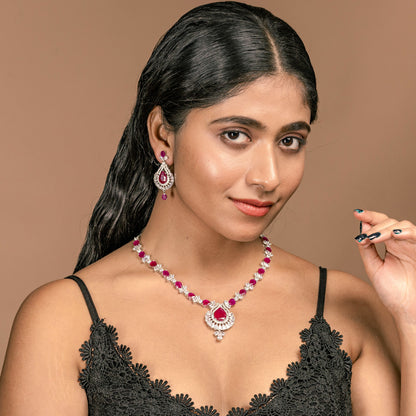 Beautiful Eternia ethnic zircon necklace Set Online