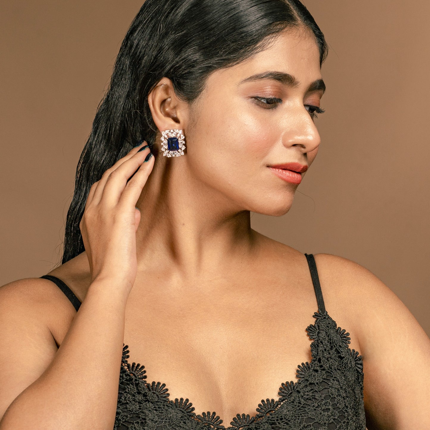 Buy Crystal ethnic stud earring Online